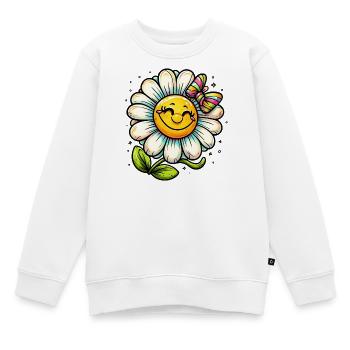 Pâquerette - Sweat Premium enfant bio - blanc - Devant - AI Model Kid Male (0cm)