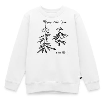 Mistelzweig Weihnachten - Kinder Premium Organic Sweatshirt - Weiß - Vorne - AI Model Kid Male (0cm)