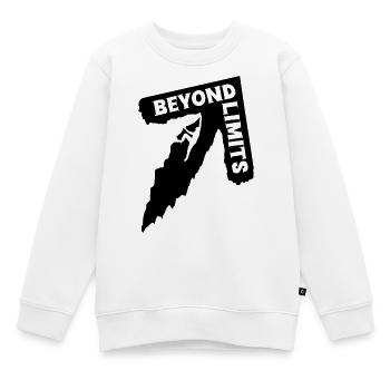 Au-delà des limites - Grimpeur [Noir] - Sweat Premium enfant bio - blanc - Devant - AI Model Kid Male (0cm)