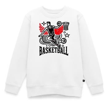 Rote Flügel Symbolik - Kinder Premium Organic Sweatshirt - Weiß - Vorne - AI Model Kid Male (0cm)