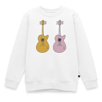 zwei gitarren - Kinder Premium Organic Sweatshirt - Weiß - Vorne - AI Model Kid Male (0cm)