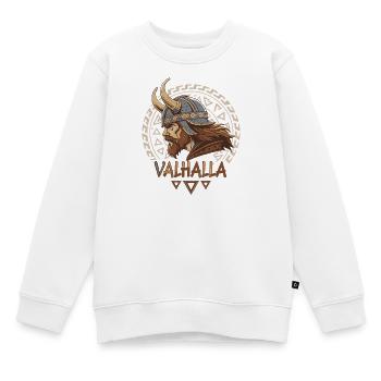 Wikinger Walhalla Runenhelm - Kinder Premium Organic Sweatshirt - Weiß - Vorne - AI Model Kid Male (0cm)