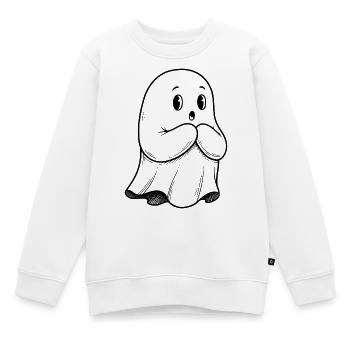 Lustiger Geist - Kinder Premium Organic Sweatshirt - Weiß - Vorne - AI Model Kid Male (0cm)