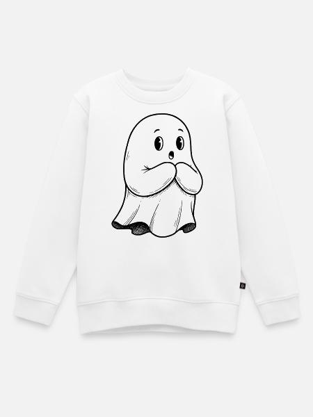 Lustiger Geist - Kinder Premium Organic Sweatshirt - Weiß