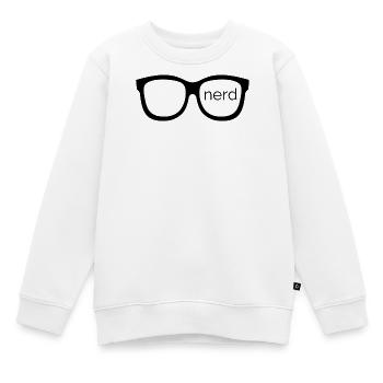 Nerd - Concevez avec des lunettes de nerd ! - Sweat Premium enfant bio - blanc - Devant - AI Model Kid Male (0cm)