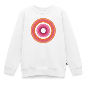 Concentric Ring Palette LGBTQ lesbian - Kids Premium Organic Sweatshirt - white - Front - AI Model Kid Male (0cm)