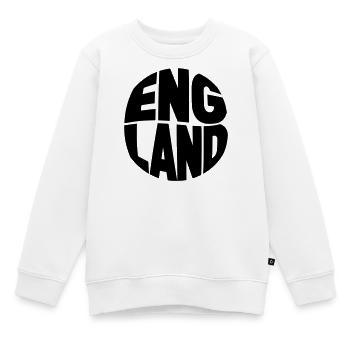 England Typografie  - Kinder Premium Organic Sweatshirt - Weiß - Vorne - AI Model Kid Male (0cm)