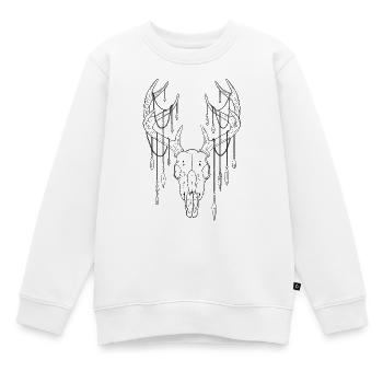 Hirschgeweih mit Kristallen - Kinder Premium Organic Sweatshirt - Weiß - Vorne - AI Model Kid Male (0cm)