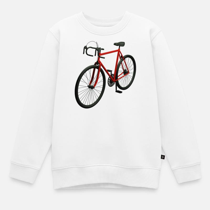 Vélo de route rétro - Sweat Premium enfant bio - blanc