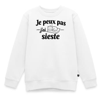 Ich kann nicht, ich habe ein Nickerchen gemacht – Humor, entspannen, entspannen, entspannen - Kinder Premium Organic Sweatshirt - Weiß - Vorne - AI Model Kid Male (0cm)