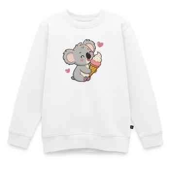 Gourmet-Koala- und Pastell-Eis - Kinder Premium Organic Sweatshirt - Weiß - Vorne - AI Model Kid Male (0cm)