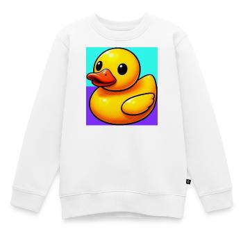 Ente Ente Ente Ente Ente - Kinder Premium Organic Sweatshirt - Weiß - Vorne - AI Model Kid Male (0cm)