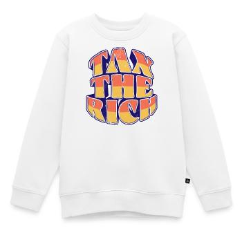 Taxer les riches - Sweat Premium enfant bio - blanc - Devant - AI Model Kid Male (0cm)