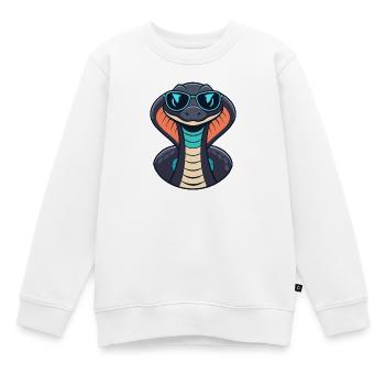 Cobra Chic Sonnenbrille - Kinder Premium Organic Sweatshirt - Weiß - Vorne - AI Model Kid Male (0cm)