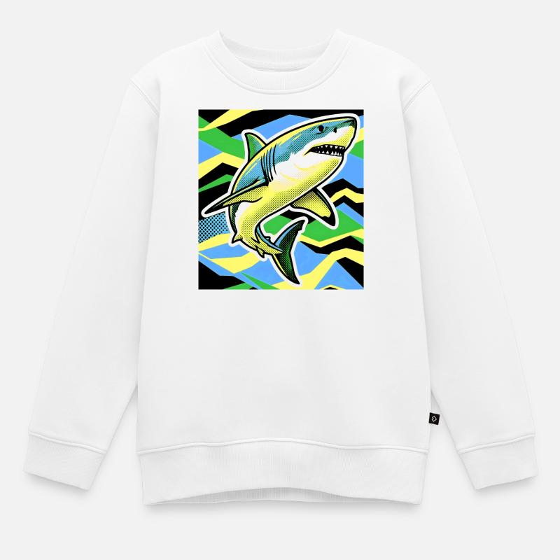 Hai - Kinder Premium Organic Sweatshirt - Weiß