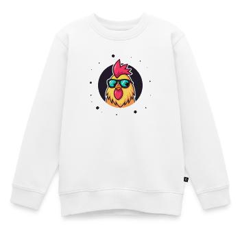Schicke Hennen-Sonnenbrille - Kinder Premium Organic Sweatshirt - Weiß - Vorne - AI Model Kid Male (0cm)