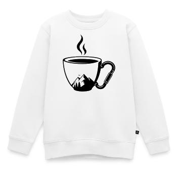 Kaffeetasse Karabiner Berge Outdoor - Kinder Premium Organic Sweatshirt - Weiß - Vorne - AI Model Kid Male (0cm)