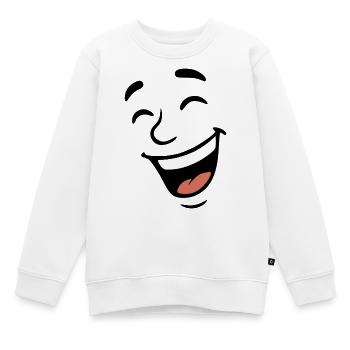 Rire au visage - Sweat Premium enfant bio - blanc - Devant - AI Model Kid Male (0cm)
