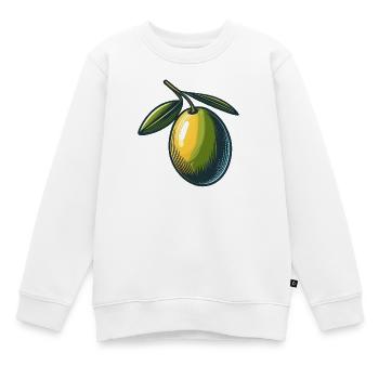 Helles, vintagefarbenes, stilisiertes Olivolive - Kinder Premium Organic Sweatshirt - Weiß - Vorne - AI Model Kid Male (0cm)
