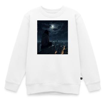 Nuit sur la pluie sur le toit - Sweat Premium enfant bio - blanc - Devant - AI Model Kid Male (0cm)