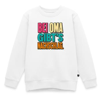 Bei Oma Gibt's Nachschlag - Kinder Premium Organic Sweatshirt - Weiß - Vorne - AI Model Kid Male (0cm)