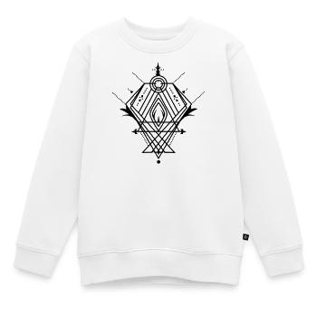 mystisches Ornament - Kinder Premium Organic Sweatshirt - Weiß - Vorne - AI Model Kid Male (0cm)
