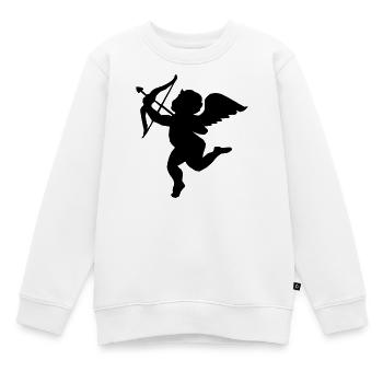 Engel mit Pfeil und Bogen  - Kinder Premium Organic Sweatshirt - Weiß - Vorne - AI Model Kid Male (0cm)