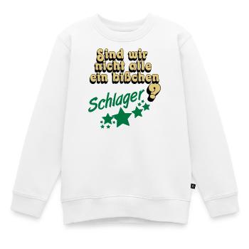 Schlager Party , Schlager Musik , Schlager Spaß - Kinder Premium Organic Sweatshirt - Weiß - Vorne - AI Model Kid Male (0cm)