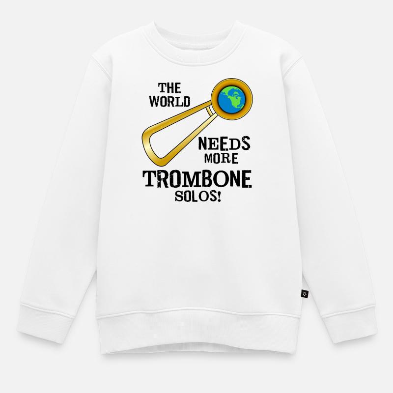 Trombone Solos - Sweat Premium enfant bio - blanc