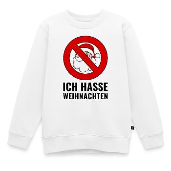 Ich hasse Weihnachten - Kinder Premium Organic Sweatshirt - Weiß - Vorne - AI Model Kid Male (0cm)