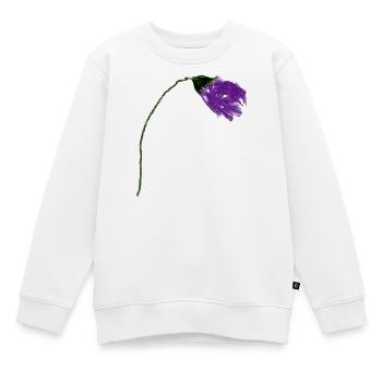 Violette Blume mit abstrakter Oberfläche - Kinder Premium Organic Sweatshirt - Weiß - Vorne - AI Model Kid Male (0cm)
