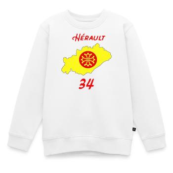 Hérault - Kinder Premium Organic Sweatshirt - Weiß - Vorne - AI Model Kid Male (0cm)