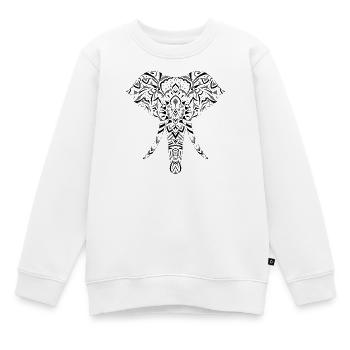 Éléphant graphique - Sweat Premium enfant bio - blanc - Devant - AI Model Kid Male (0cm)