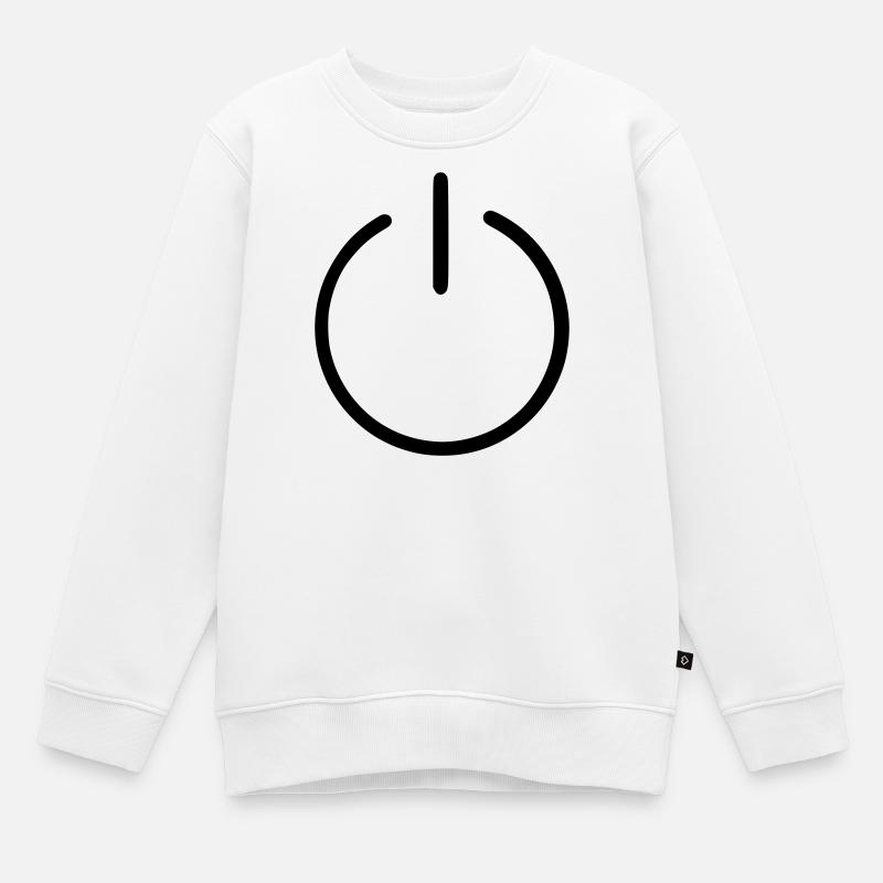 Un bouton Us Off - Sweat Premium enfant bio - blanc