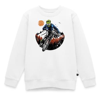 Mitternachts-Ridge-Fahrer - Kinder Premium Organic Sweatshirt - Weiß - Vorne - AI Model Kid Male (0cm)
