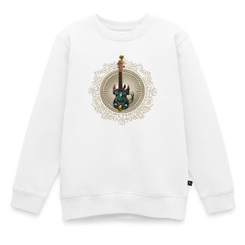 Fantasy Gitarre - Kinder Premium Organic Sweatshirt - Weiß - Vorne - AI Model Kid Male (0cm)