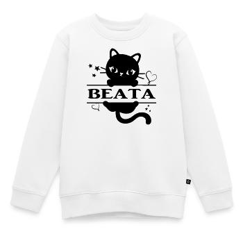 Beata T-Shirt T-Shirt Katze Geschenk T-Shirt Katze Katze - Kinder Premium Organic Sweatshirt - Weiß - Vorne - AI Model Kid Male (0cm)