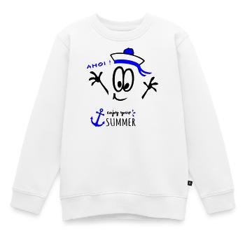 Matrose Ahoi - Kinder Premium Organic Sweatshirt - Weiß - Vorne - AI Model Kid Male (0cm)