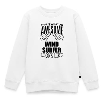 Windsurf Windsurf Windsurf - Kinder Premium Organic Sweatshirt - Weiß - Vorne - AI Model Kid Male (0cm)