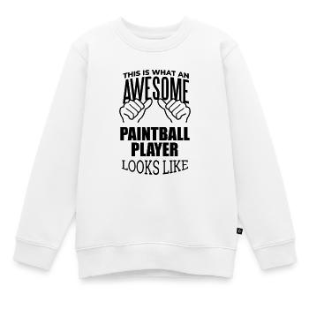 Paintball Paintball Paintball - Kinder Premium Organic Sweatshirt - Weiß - Vorne - AI Model Kid Male (0cm)