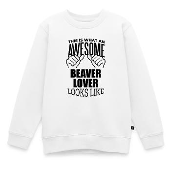 Bieber - Kinder Premium Organic Sweatshirt - Weiß - Vorne - AI Model Kid Male (0cm)