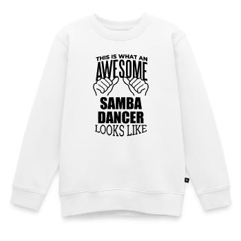 Samba Samba Samba - Sweat Premium enfant bio - blanc - Devant - AI Model Kid Male (0cm)
