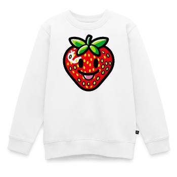 Erdbeeren Erdbeeren - Kinder Premium Organic Sweatshirt - Weiß - Vorne - AI Model Kid Male (0cm)