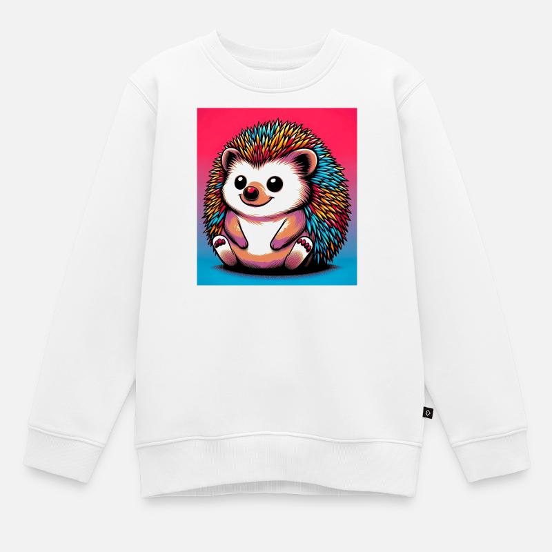 hérisson - Sweat Premium enfant bio - blanc