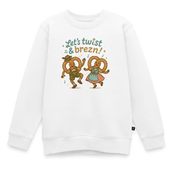 Tanzende Brezn im Bayern Stil - Kinder Premium Organic Sweatshirt - Weiß - Vorne - AI Model Kid Male (0cm)