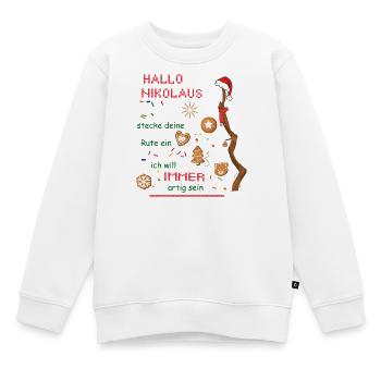 Bonjour Saint-Nicolas - Sweat Premium enfant bio - blanc - Devant - AI Model Kid Male (0cm)