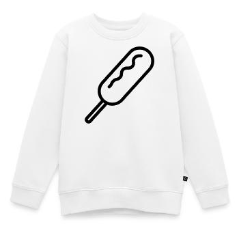 corn dog - Sweat Premium enfant bio - blanc - Devant - AI Model Kid Male (0cm)