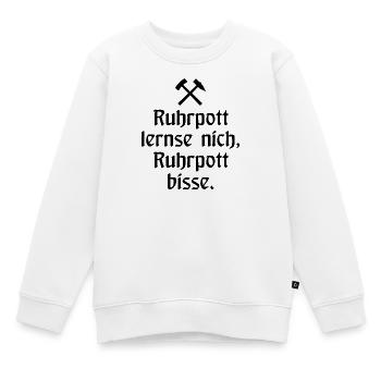 Ruhrpott lernse nich, Ruhrpott bisse. - Zollverein - Kinder Premium Organic Sweatshirt - Weiß - Vorne - AI Model Kid Male (0cm)