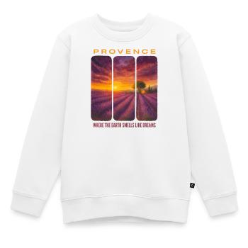 Lavendel-Provence - Kinder Premium Organic Sweatshirt - Weiß - Vorne - AI Model Kid Male (0cm)