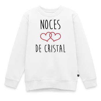 Crystal Wedding 15 Jahre Ehe - Kinder Premium Organic Sweatshirt - Weiß - Vorne - AI Model Kid Male (0cm)